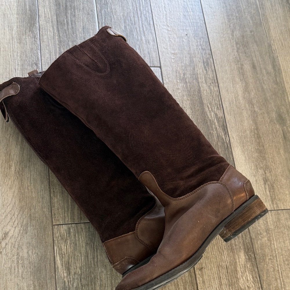 Sam Edelman Brown Suede and Leather Boots - Picture 6 of 13